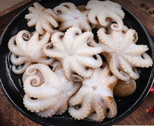 八爪鱼新鲜迷你小章鱼鲜活冷冻爆头八抓鱼捞汁海鲜寿司材料商用