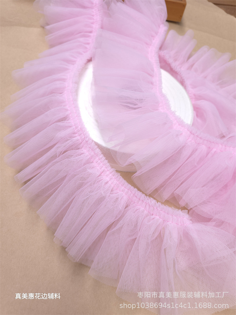 복숭아 가루 더블 레이어 9cm 와이드
