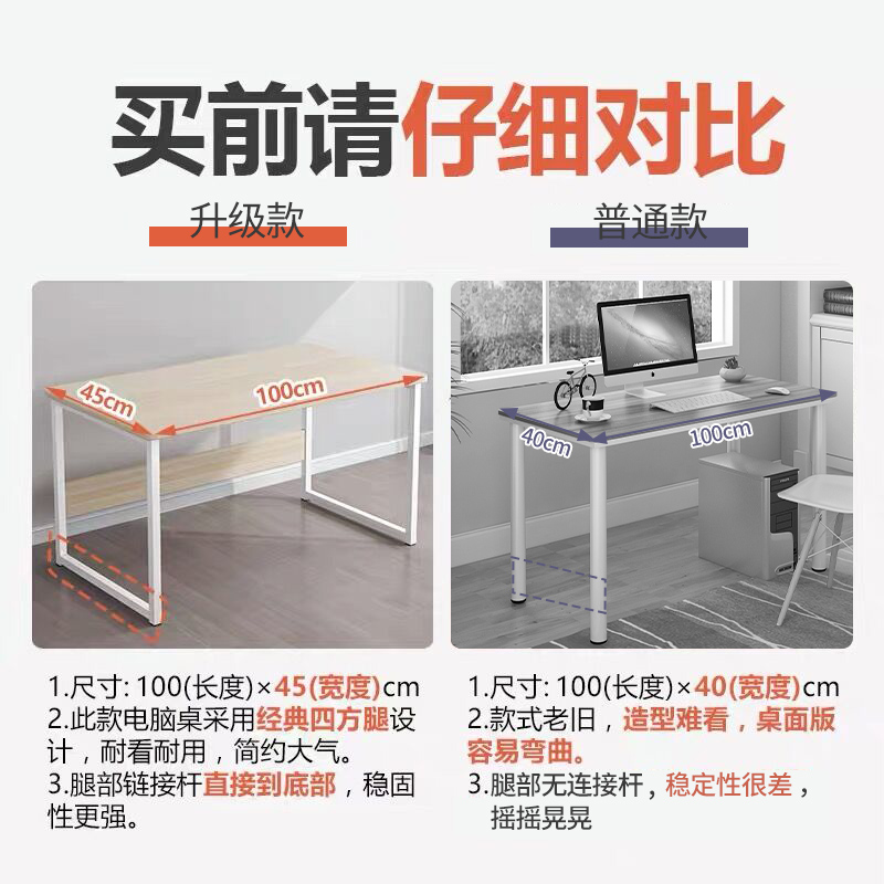 Computer Desk Desktop Simple Bedroom Desk Student Home Study Desk Adult Desk Rectangular Workbench