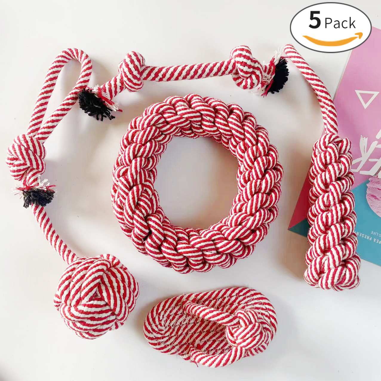 Fabricantes al por mayor mordida resistente a la cuerda juguete de mascotas palo de molienda pequeña y mediana perros juguetes de cuerda de algodón conjunto transfronterizo