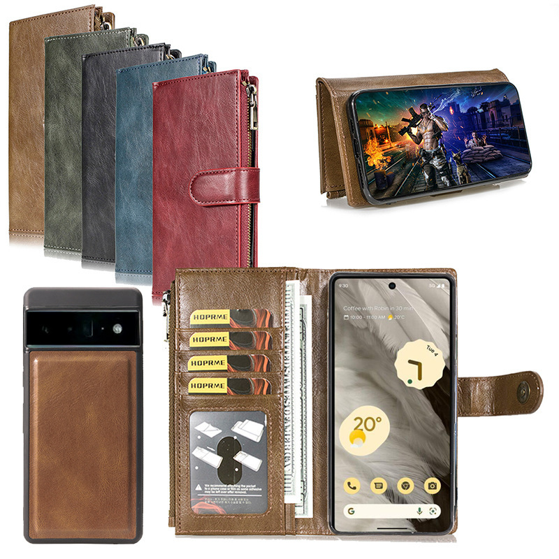For Google pixel8a Mobile Phone Leather Case 8pro Wallet Split 2-in -1 Mobile Phone Case Protective Case 9 For Google pixel8a Mobile Phone Leather Case 8pro Wallet Split 2-in -1 Mobile Phone Case Protective Case 9