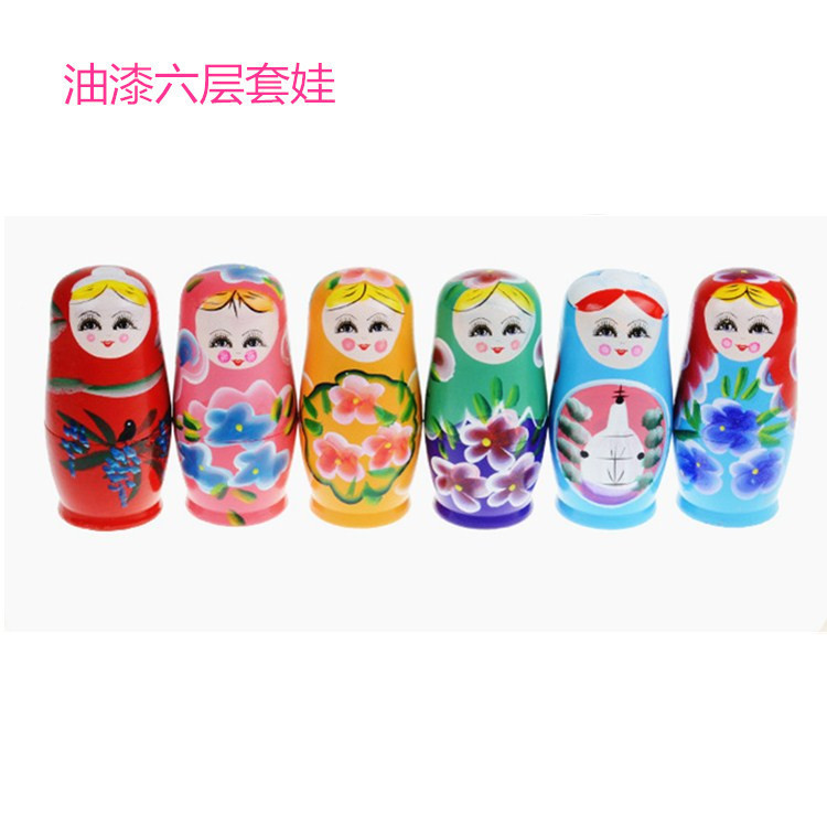 観光工芸品の木のロシアのペンキの5層の色絵の子供のおもちゃの露店はとても人気があります。|undefined