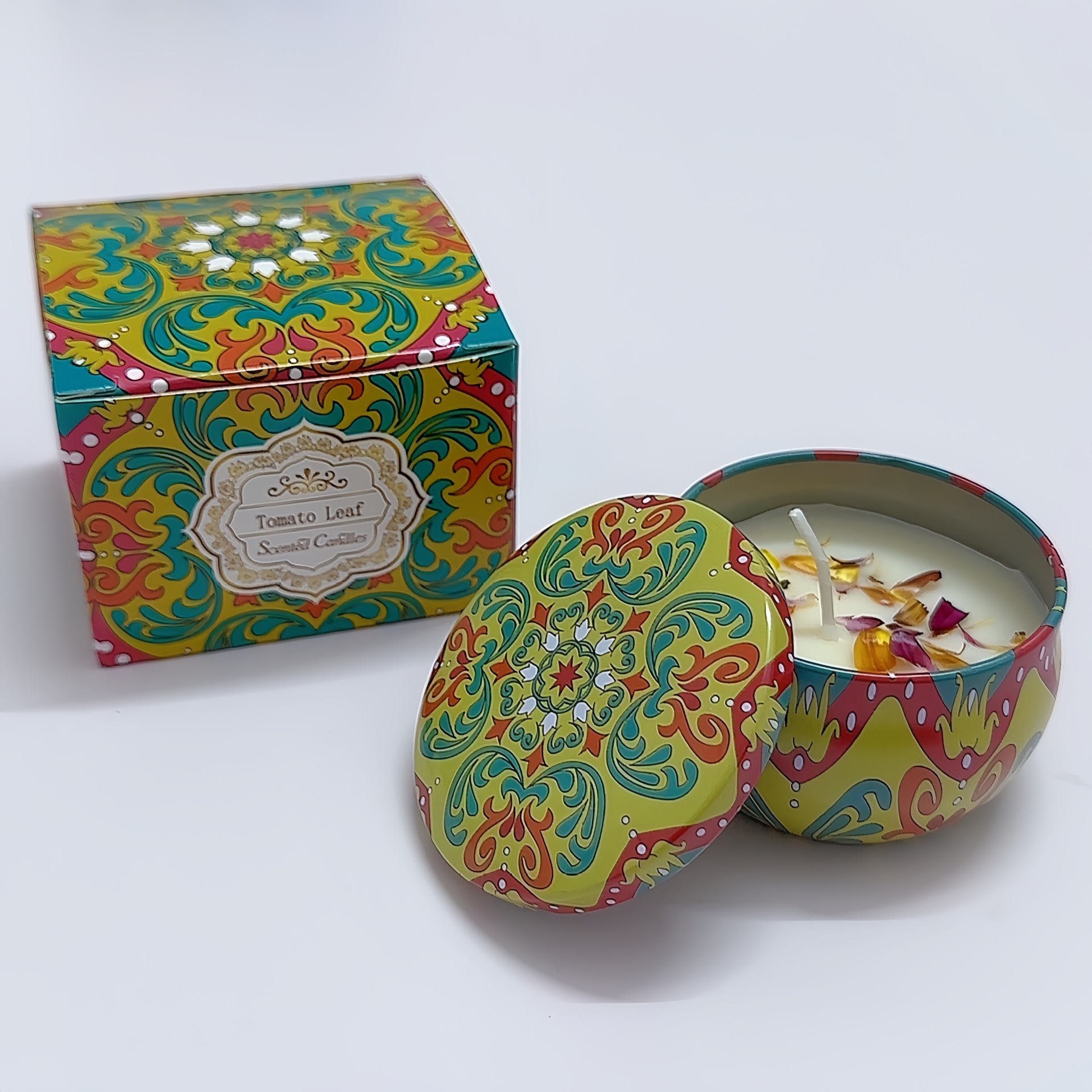 Cera de soja transfronteriza flor seca aromaterapia vela regalo de cumpleaños regalo de boda flor fragancia incienso vela al por mayor