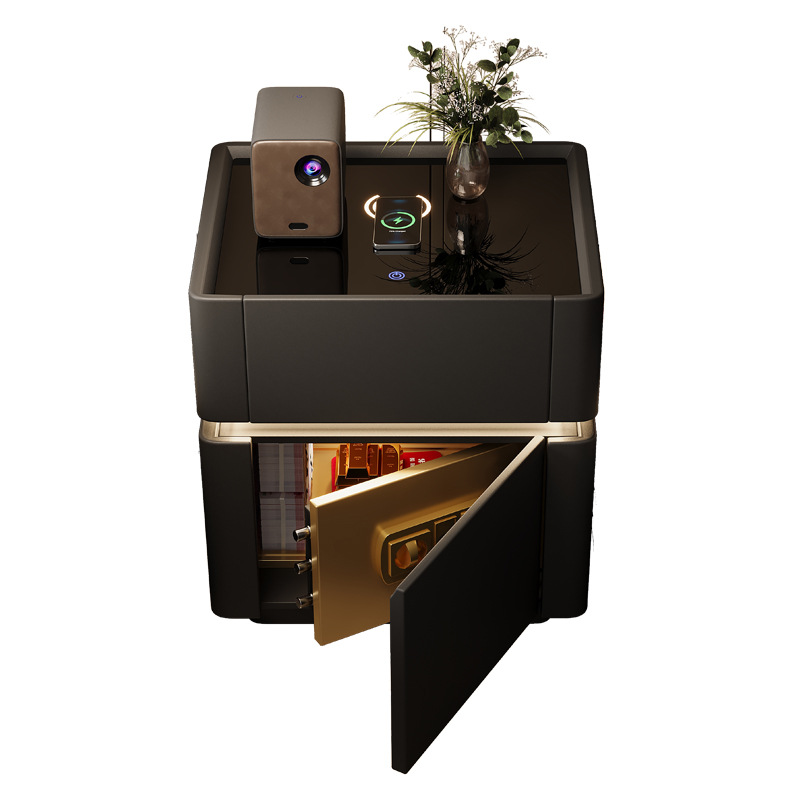 Una caja fuerte inteligente de cabezal de cama en 2025 nueva caja fuerte de cabezal de cama de carga inalámbrica multifuncional avanzada