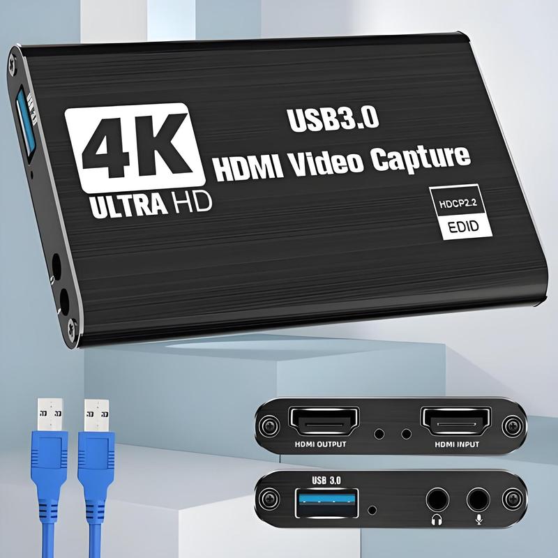 Hdmiキャプチャカードループ付きusb3.0 hdキャプチャボックス4K60hzコンピュータゲームライブ録画コレクタ|undefined