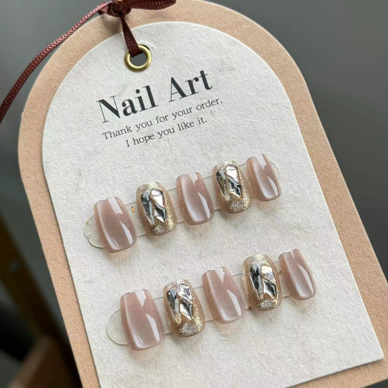 Yiyi Dance 10 piezas de uñas hechas a mano, terapia de luz, uñas, dopamina, uñas, uñas, parches al por mayor