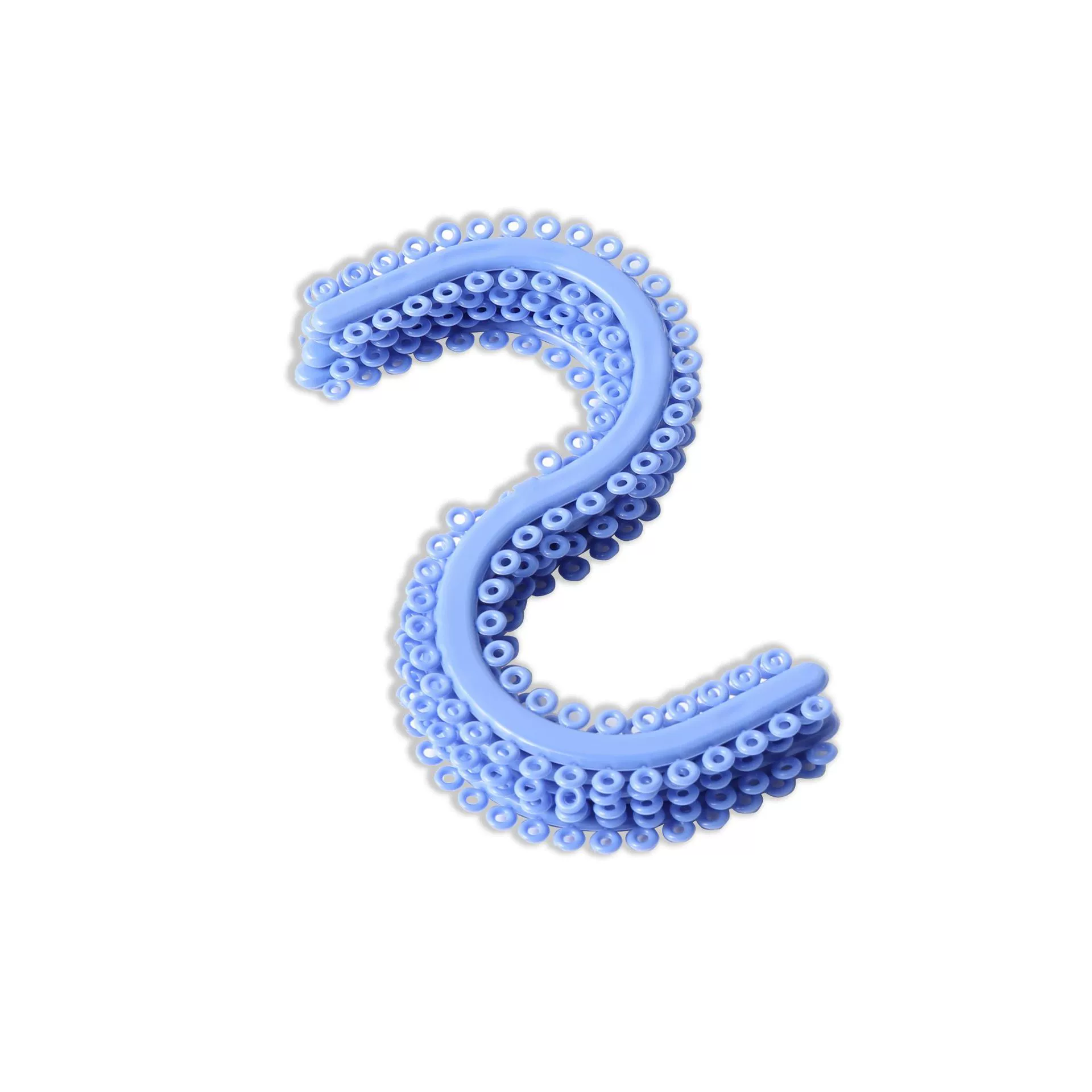 Зубные ортодонтические резиновые ленты S-образный зубной круг Стоматологические зубные кольца Ортодонтические расходные материалы 10 штук синий