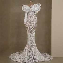 新款婚纱重工钉珠修身显瘦性感鱼尾新娘婚纱派对礼服WeddingDress