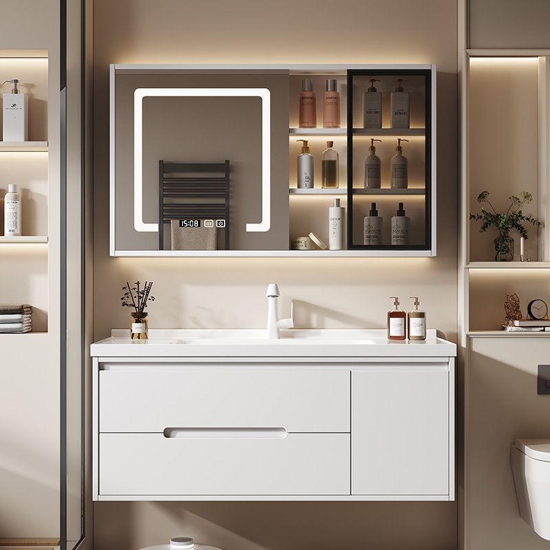 Oak Ceramic Integrated Basin Solid Wood Bathroom Cabinet Wash Basin Combination Bathroom Hand Wash Basin Wash Basin