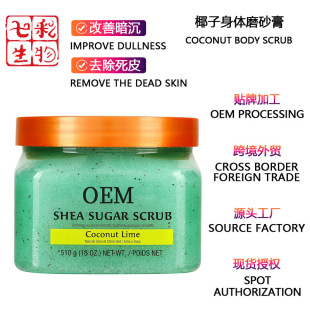 Coconut Scrub Facial and Body Scrub Cross-Border Deep Cleansing Trehalose Sugar Salt Scrub