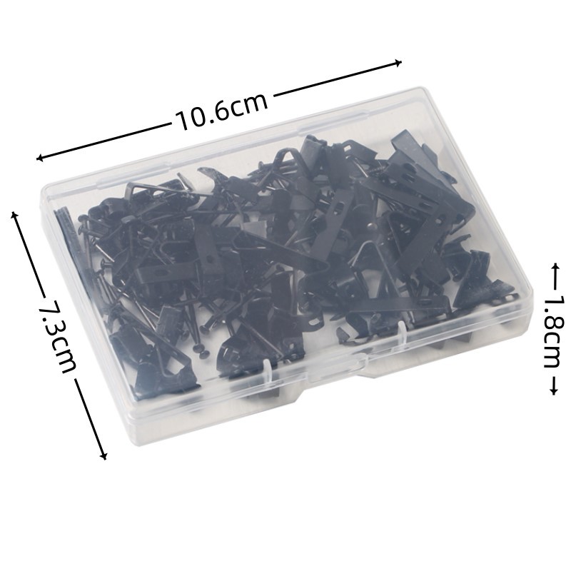 Venta caliente transfronteriza negro foto marco gancho 100-piezas conjunto supermercado gancho fuerte traceless clavo gancho de pared de madera en stock al por mayor