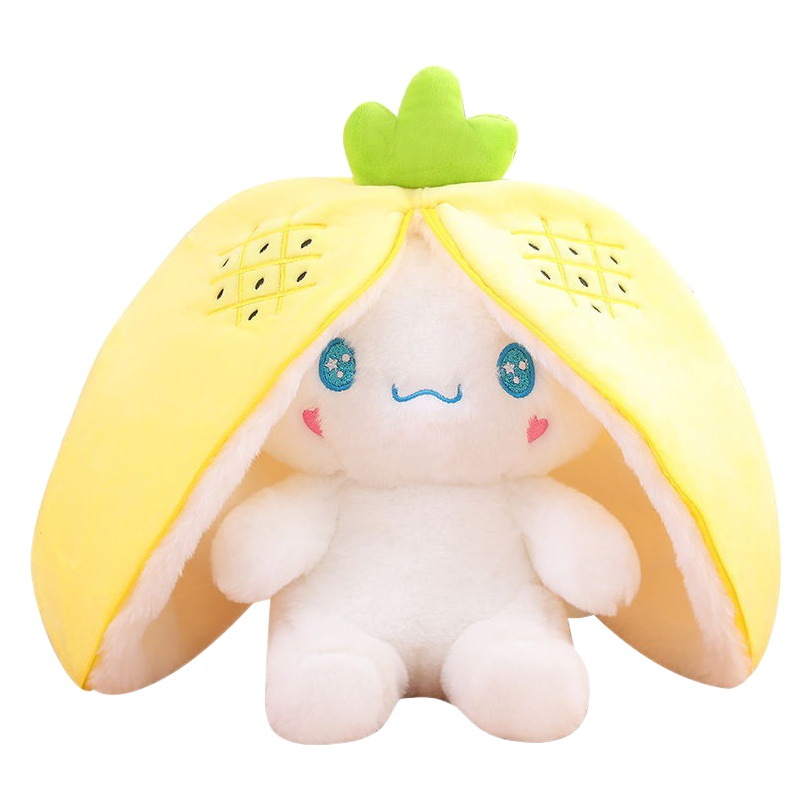 Transformación creativa Fruta fresa perro muñeca de peluche de juguete cachorro Ragdoll niños dormir almohada muñeca femenina