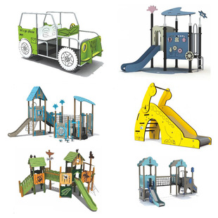 Kindergarten Community Park Scenic Outdoor Large Non-standard PE Board Wooden Huanghua Pear Slide Climbing Combination