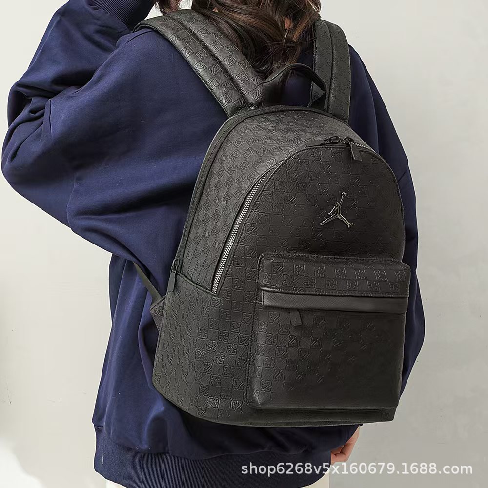 Double layer leather black