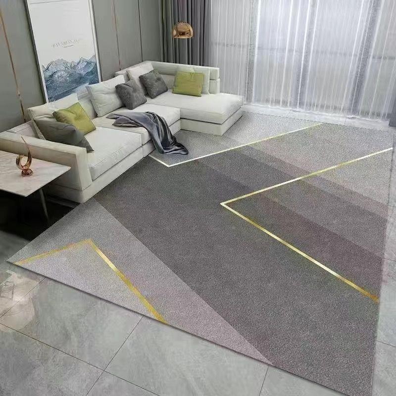 Alfombra para sala de estar, estilo crema, acceso a lujo, dormitorio de alta gama, estudio, sofá moderno, mesa de centro, manta, alfombra para el suelo junto a la cama