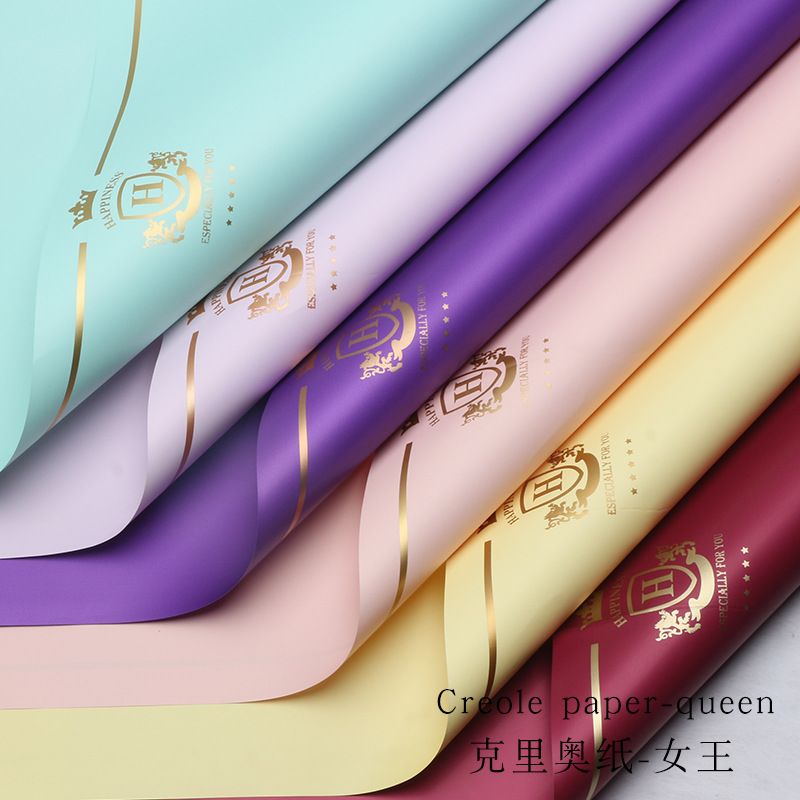 Huaxi comercio exterior papel criollo reina papel de embalaje impermeable material floral ramo de embalaje papel de embalaje floral al por mayor