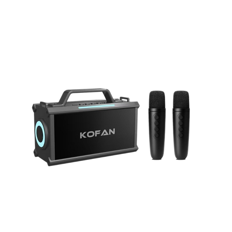 KOFAN688 ワイヤレス Bluetooth カラフルなホームメカカラオケ屋外ポータブル大音量サブウーファースピーカー|undefined