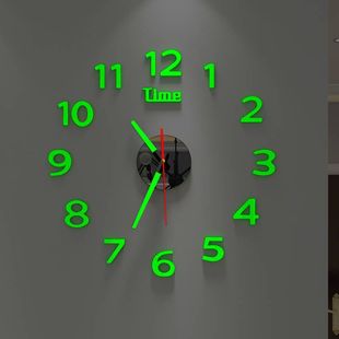 Creative Luminous Wall Clock DIY Punch-Free Wall Clock Living Room Home Clock Modern Simple Wall Hanging Shifengzhihe