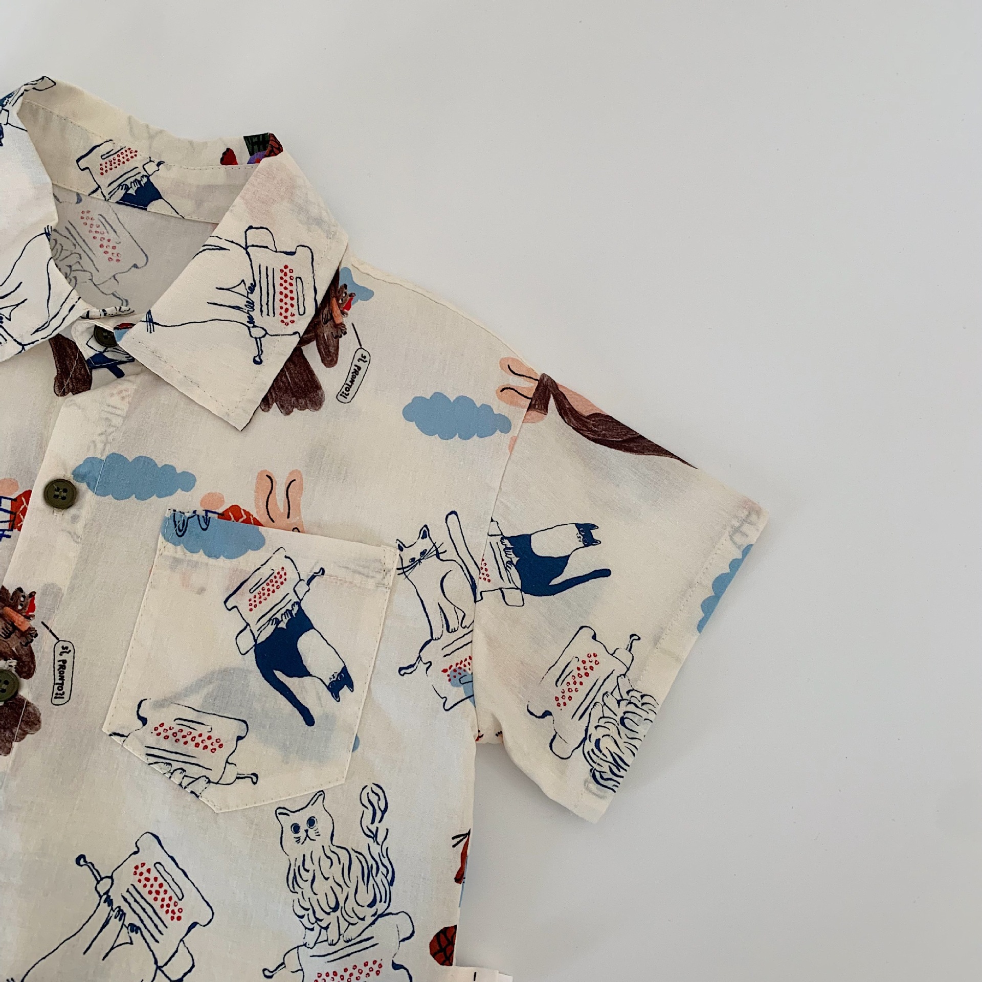 Camisa para niños Maibao camisa delgada para niños verano 2025 nuevo estilo top de manga corta ropa de verano para niños al por mayor