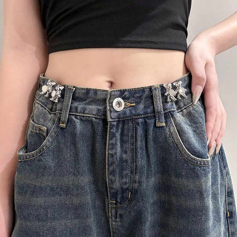 Botón de cintura de león desmontable, botón de cintura sin clavos, botón ajustable, botón de cintura de jeans, artefacto de cintura