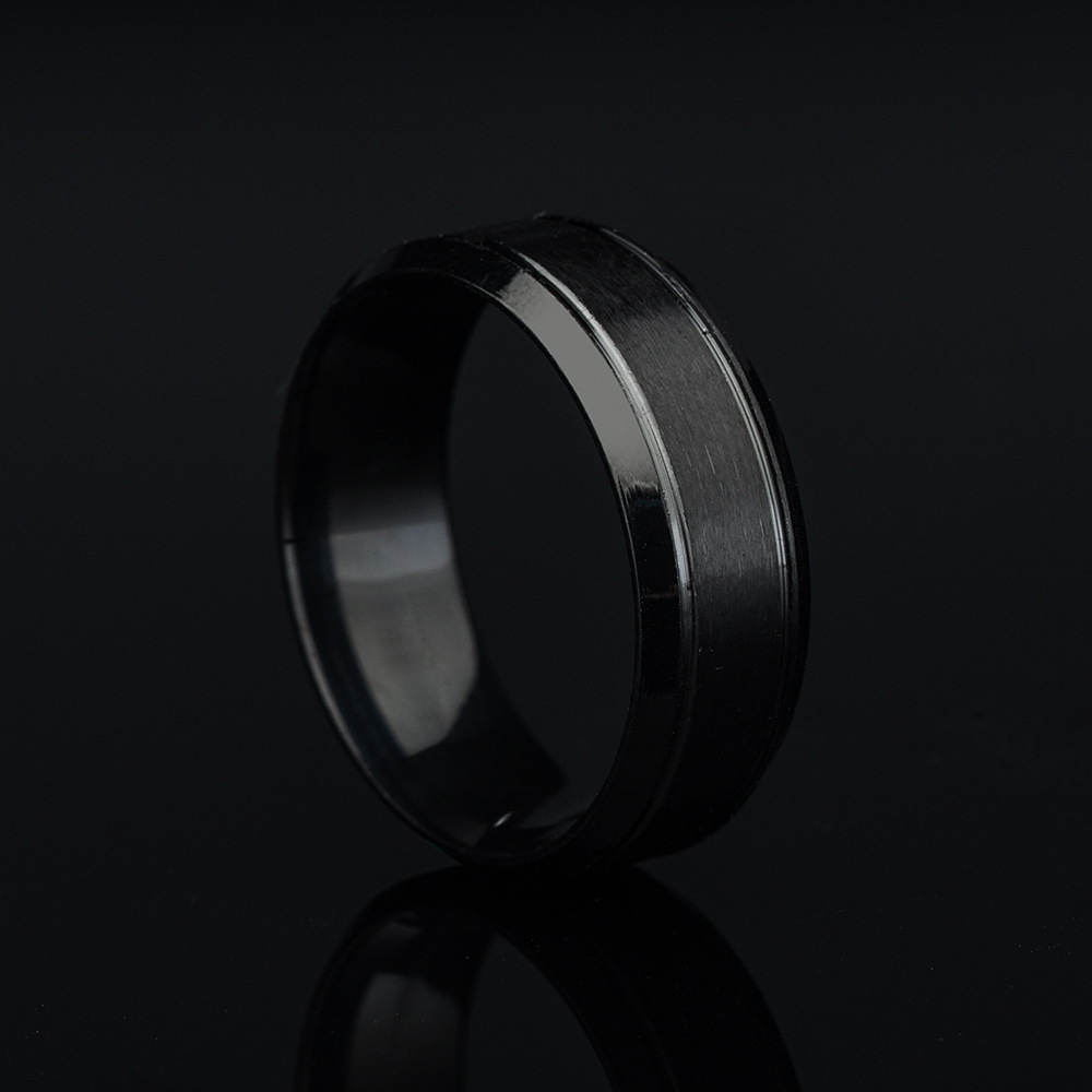 Holiday, Daily Occasion Retro 316 Stainless Steel Solid Color Men Band Rings
