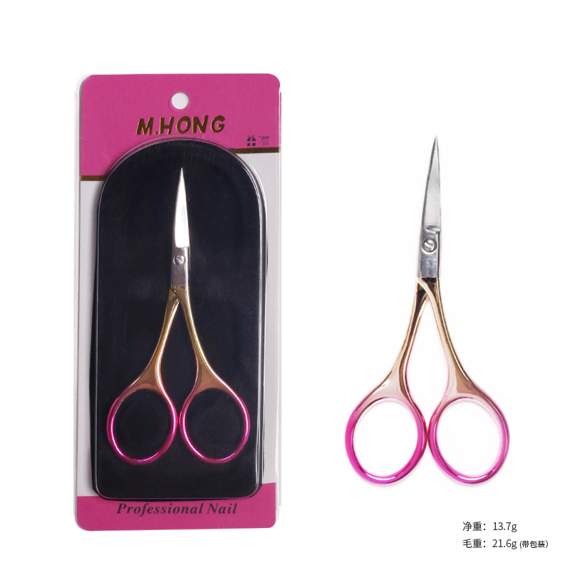 Nuevas tijeras transfronterizas de cejas en forma de grúa tijeras pequeñas Retro Para rizador de cabello salón de uñas tijeras pequeñas especiales para Injerto de pestañas