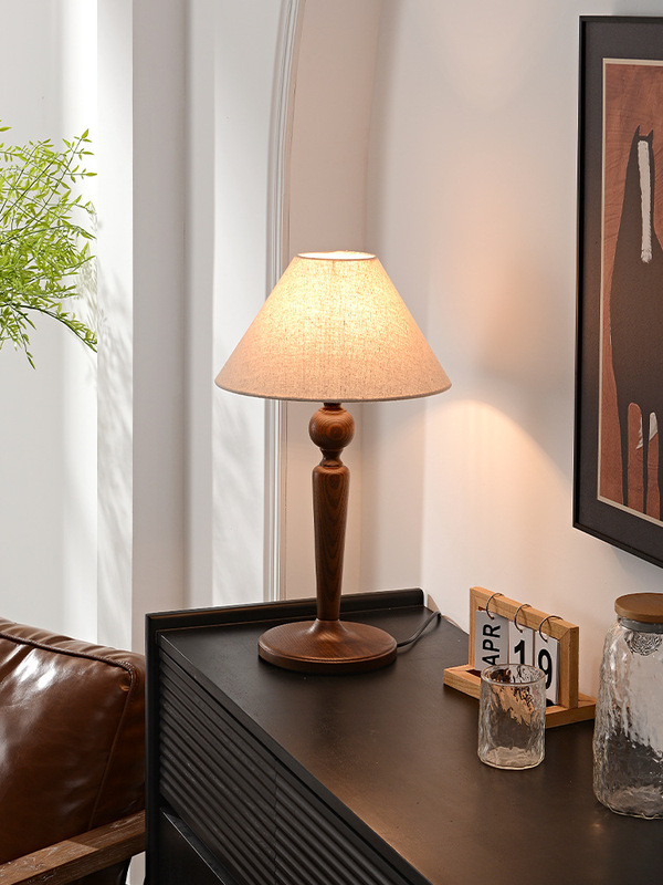 Stone Crown American Medieval Table Lamp Wabi-Sabi Style French Bedroom Covered Ancient New Chinese Style Master Bedroom