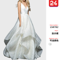 2025 新しいバックレスレースミッドウエスト小さな尾美しい光高級白の小さな新鮮なシンプルなウェディングドレス
