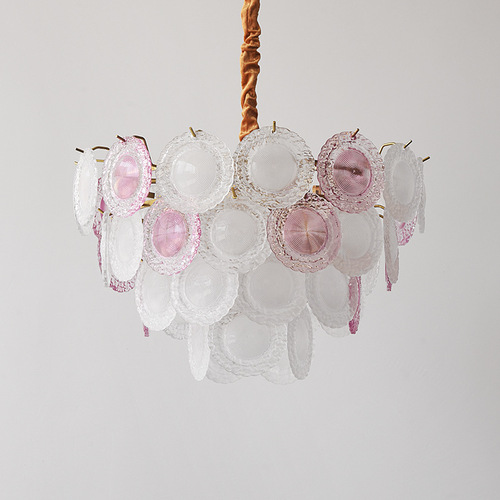 French crystal chandelier cream-style lighting living room chandelier modern minimalist master bedroom light trending eye-protection shell light