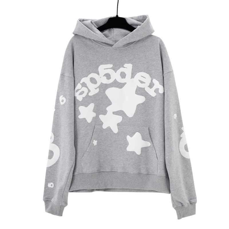 Sp1derヒップホップ歌手Young Thugと同じスタイルのフォームレター555555カップル用パーカーPinkスウェットシャツ|undefined