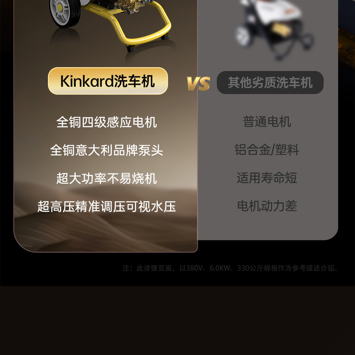 Italian Kinkard Household Car Washing Machine 220V Ultra-High Pressure Cleaning Machine Italian Pump