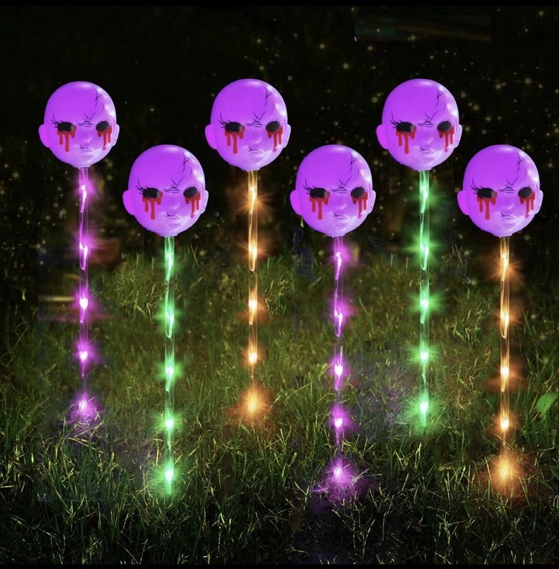 アマゾンの新しい太陽エネルギーハロウィーンカボチャ幽霊目LEDフロアライト芝生庭園装飾|undefined