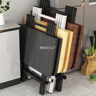 Folding Table Dining Table Square Table Household Simple 1 m Dining Table 90cm Outdoor Stall Folding Table and Chair for Small Apartment