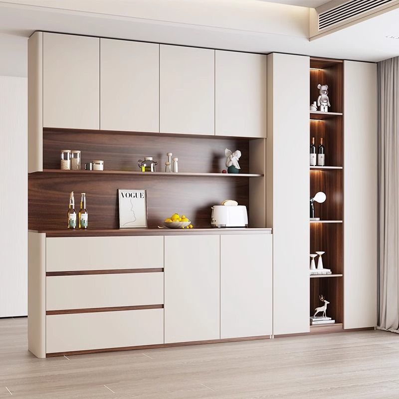 Simple Sideboard Wine Cabinet Against the Wall Integrated New Style Home Guest Restaurant Light Luxury Direct Drinking Machine Design Storage Cabinet