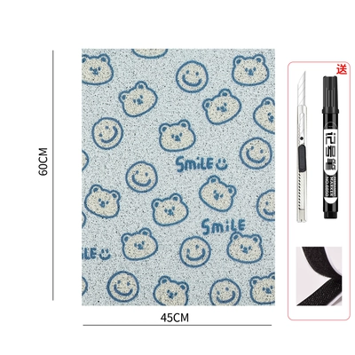 Electric vehicle foot mat: pad motorcycle foot pad battery - self-cut-4560-laughing-bear-comes-with-knife-pen-and-velcro