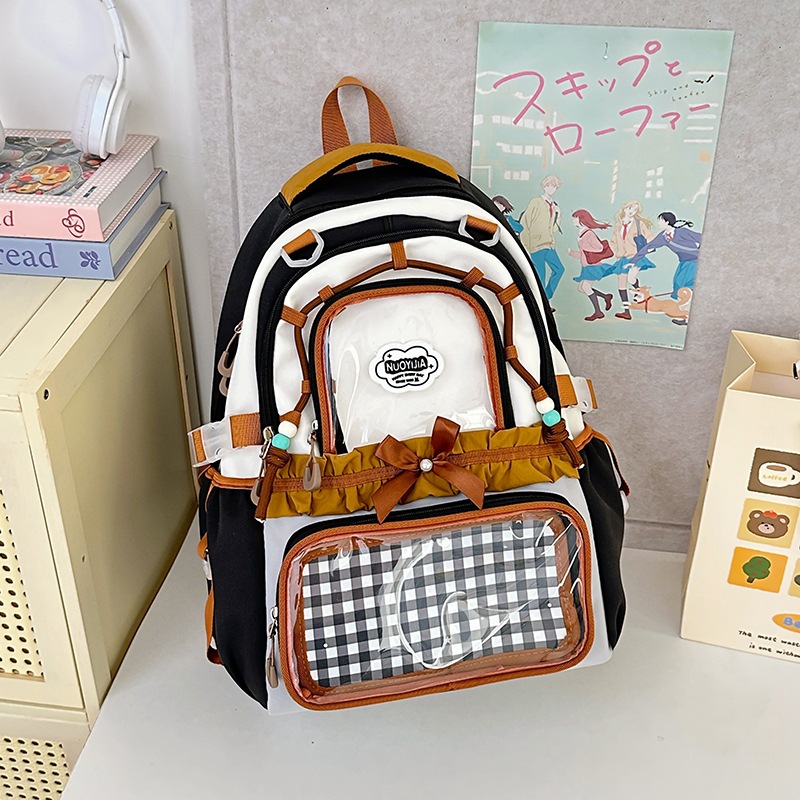 Bolsa de dolor de hombro de arco japonés de color contraste, bolsa de dolor de alta calidad, bolsa de dolor de alta capacidad, bolsa de dolor transparente