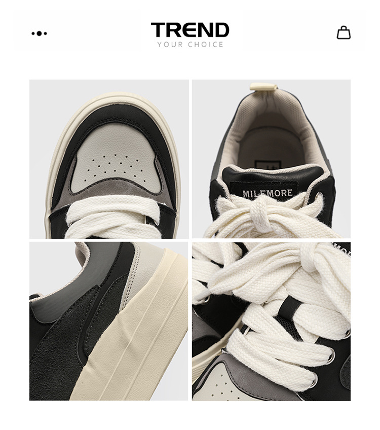 2025 new niche design couple sneakers men's low cut sports and leisure versatile thick soled casual men's shoes trendy X136_voghion.com