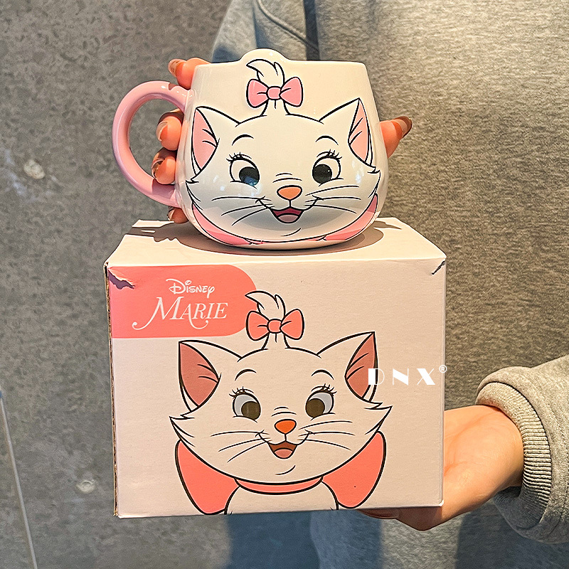 Nuevo Mary Cat Big Belly Taza Taza de café Taza de leche Taza de agua creativa Regalo de cumpleaños Caja de colores