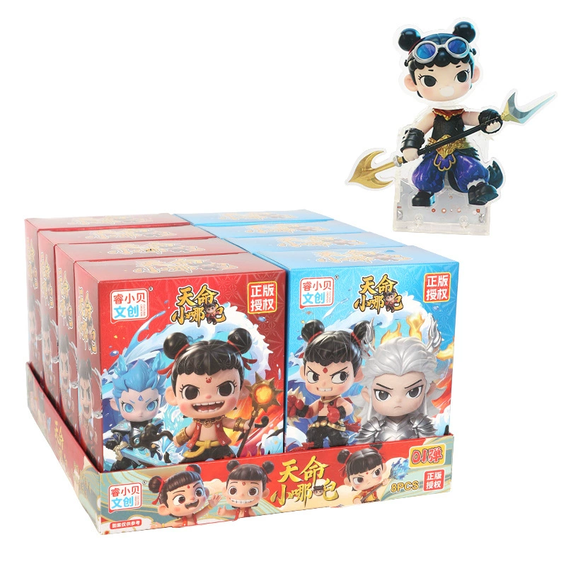 Rui Xiaobei Tianming Little Nezha DIY Nezha, украшение с качающейся головой, детская забавная фигурка, игрушки, 8 шт. (в упаковке)