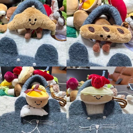 New 4inch Claw Machine Plush Toy Keychain Cute Doll Key Pendant