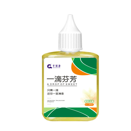 A drop of fragrance-lasting air freshener, toilet and bathroom deodorizer, odor eliminator, and a drop of fragrance odor eliminator.