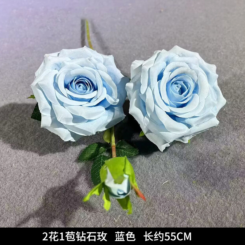 蓝色系仿真花婚礼婚庆场地场景布置道具装饰花艺花材花束假花批发|undefined
