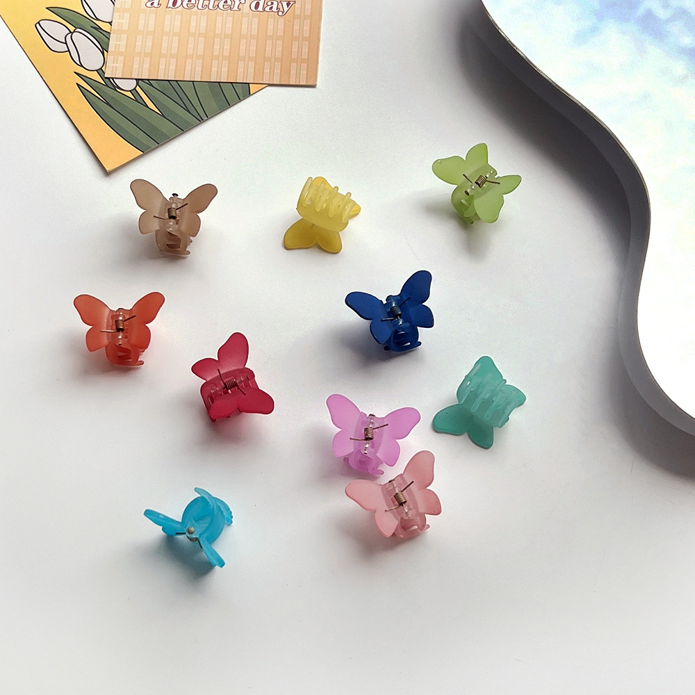 New Fashion Small Butterfly Shaped Hair Clip Candy Color Clip Hair Accessories display picture 5