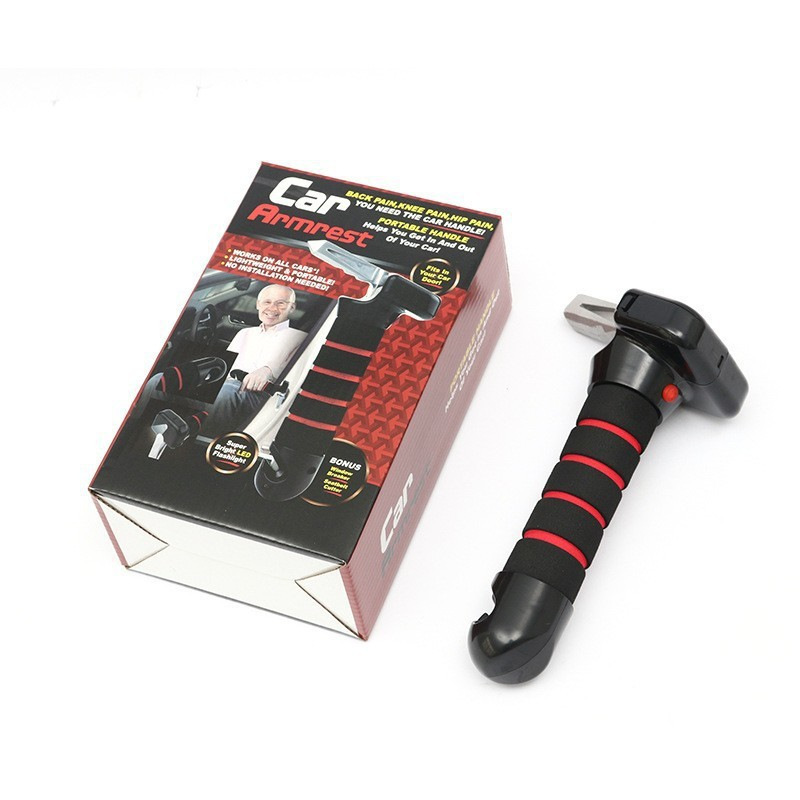 Cross-border car door armrest for the elderly portable door auxiliary handle multifunctional safety hammer escape hammer wholesale