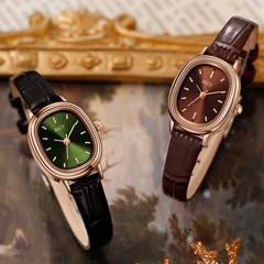 RSCY潮流時尚橢圓形皮帶女表簡約百搭小錶盤氣質歐式風女士手錶