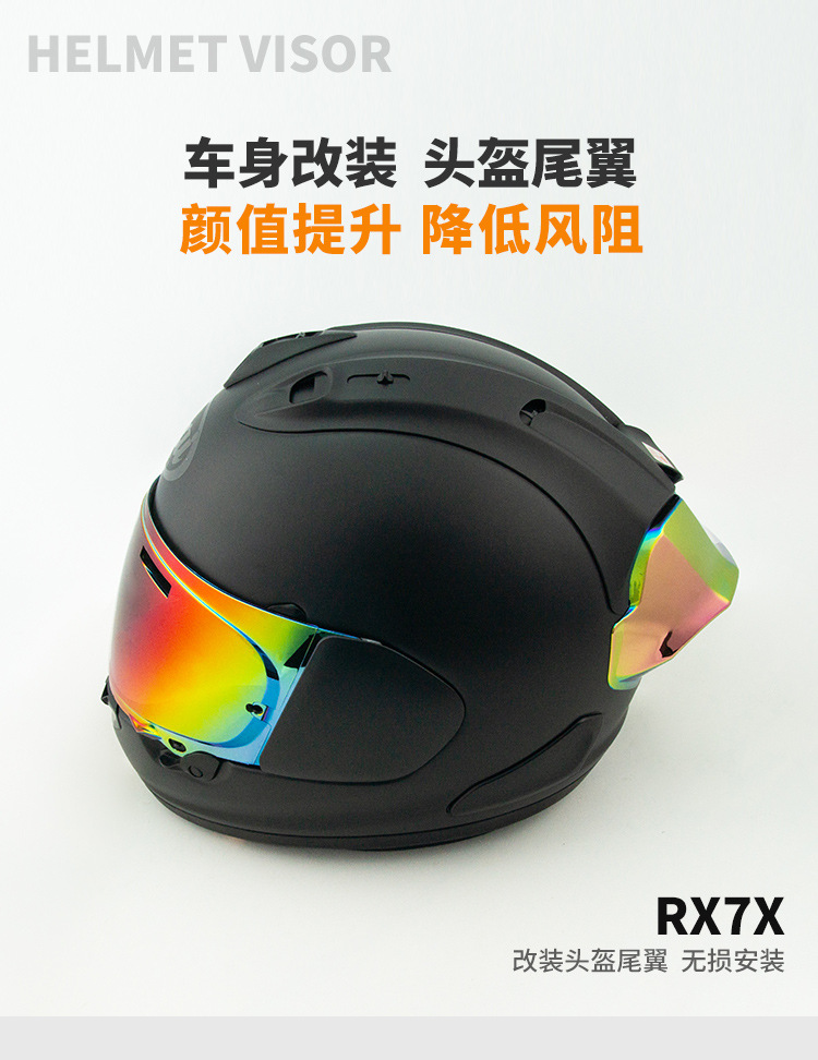 Arai Helmet Rx7X Tail Wing Is Suitable for Arai Rx7X Ne0 Helmet Tail Wing Lens Air Duct Spoiler