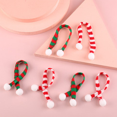 クリスマスのミニニットの子供のマフラーのポリエステルの小さい毛玉の装飾のおもちゃの装飾のペットのマフラーの卸売り