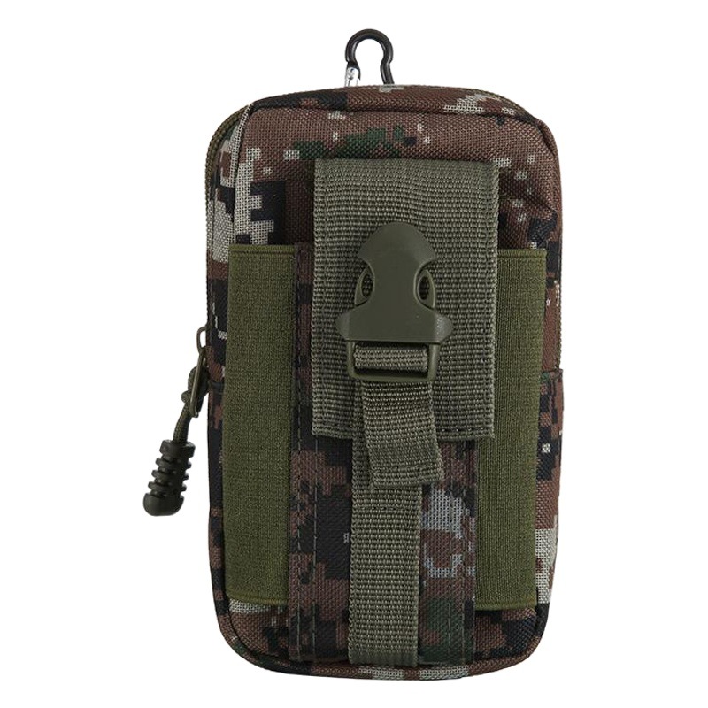 Men's canvas zipper waist bag mobile phone bag camouflage buckle coin purse mobile phone bag wear belt waist bag wholesale