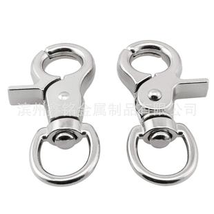 Stainless steel spring hook 360 degree rotating scissors hook pet collar hardware accessories cross-border supply
