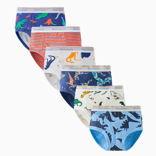 Children's briefs European and American pure cotton thread baby boy's underwear small and medium-sized children's cartoon breathable boy shorts wholesale
